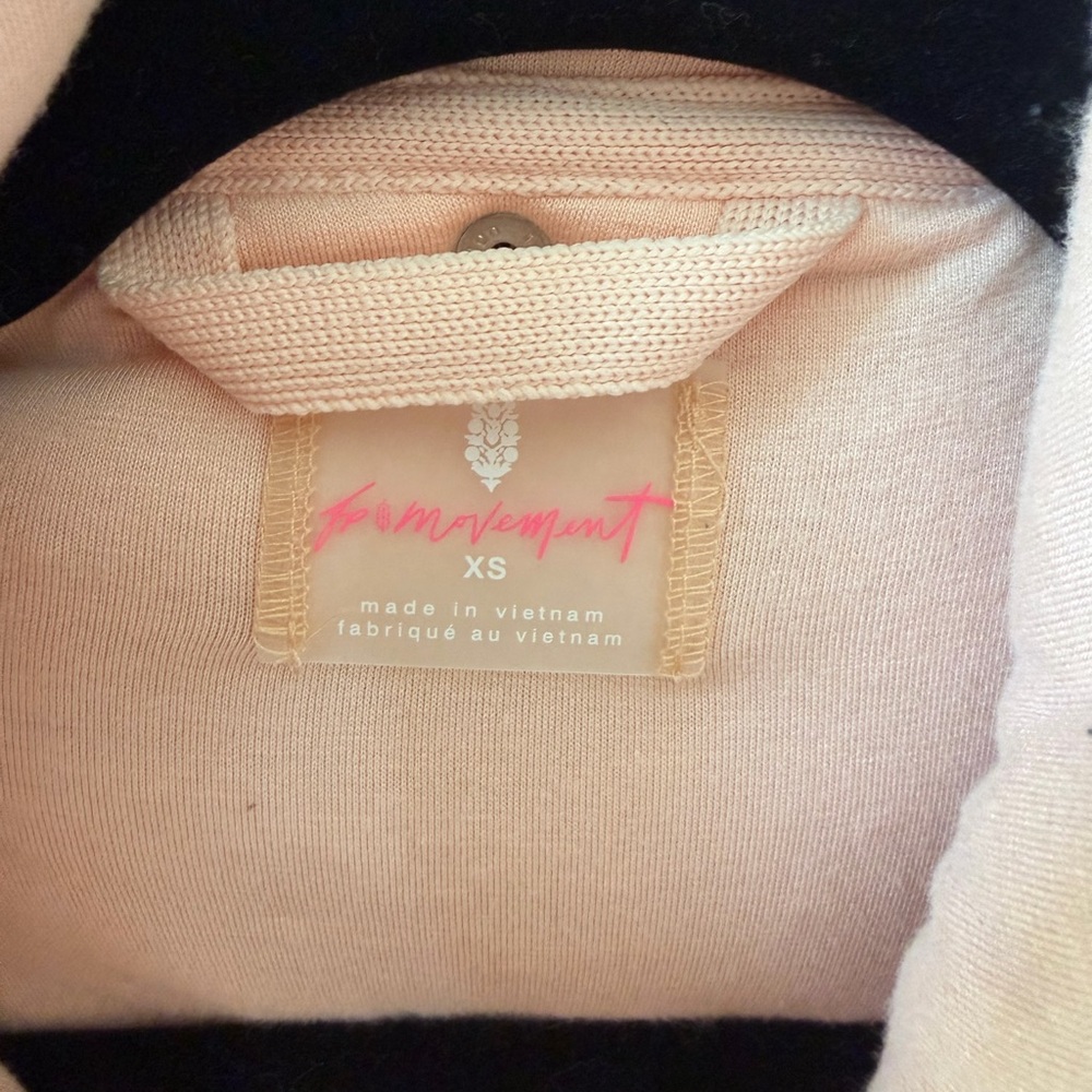 FP Movement by Free People Blush Pink Sherpa Mixed-Media Jacket - Picture 2 of 3